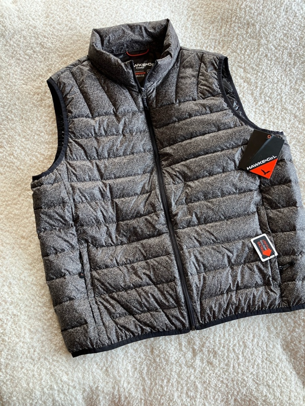 Hawke & Co Gray Quilted Puffer Vest